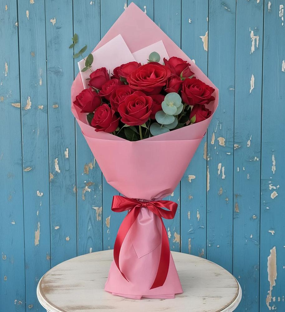 Букет красный бархат в Железнодорожный Подольского района Букет цветов из: Розы в Железнодорожный Подольского района
