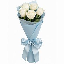 Букет 5 Белых роз Проуд в Железнодорожный Подольского района