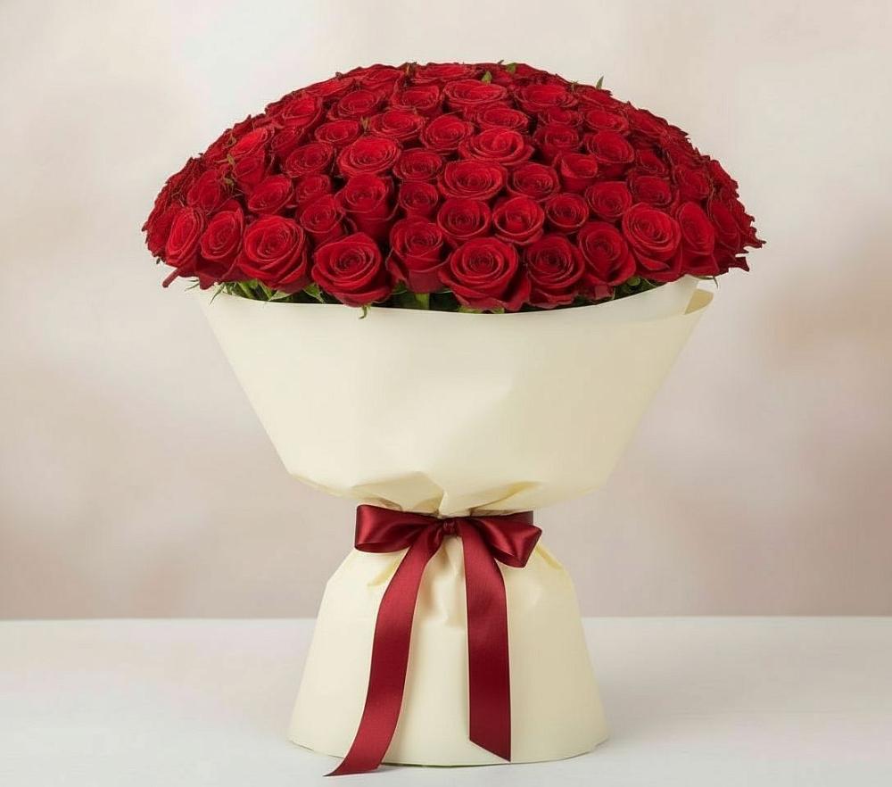 101 Красная роза Милано в Железнодорожный Подольского района Букет 101 Красная роза Милано в Железнодорожный Подольского района