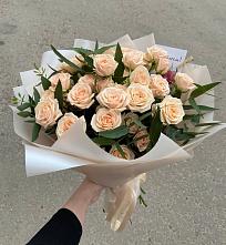 Букет Кремовые розы Латте в Железнодорожный Подольского района