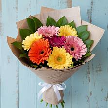 Букет яркий день в Железнодорожный Подольского района Букет цветов из:  Герберы в Железнодорожный Подольского района
