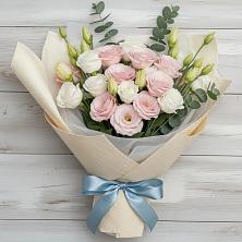 Букет шампанское в Железнодорожный Подольского района Букет цветов из:  Лизиантусы в Железнодорожный Подольского района