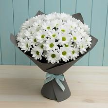 Букет белые хризантемы в Железнодорожный Подольского района Букет цветов из:  Хризантемы в Железнодорожный Подольского района