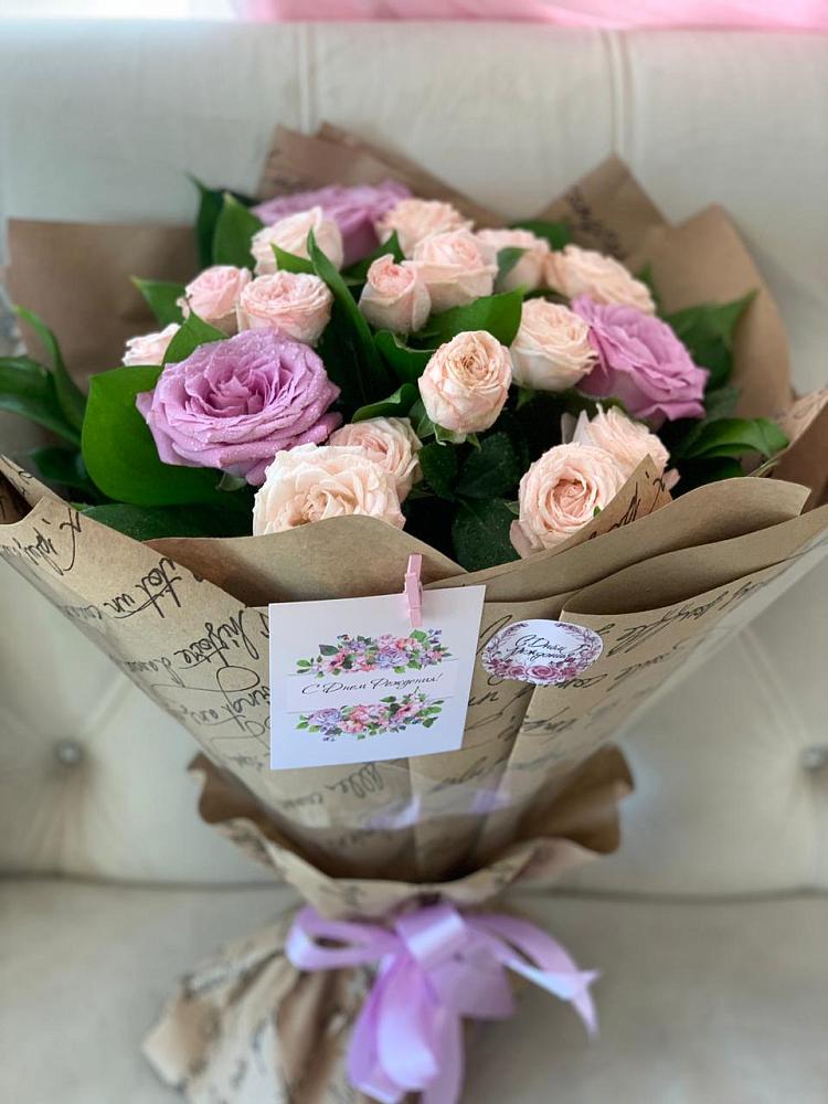 Букет розовая сирень в Железнодорожный Подольского района Букет цветов из: Розы в Железнодорожный Подольского района