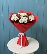 Букет ягоды на снегу в Железнодорожный Подольского района Букет цветов из:  Хризантемы в Железнодорожный Подольского района