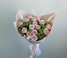 Букет доброе утро в Железнодорожный Подольского района Букет цветов из:  Розы и Хризантемы в Железнодорожный Подольского района