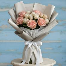 Букет Нежное облако в Железнодорожный Подольского района Букет цветов из:  Розы в Железнодорожный Подольского района