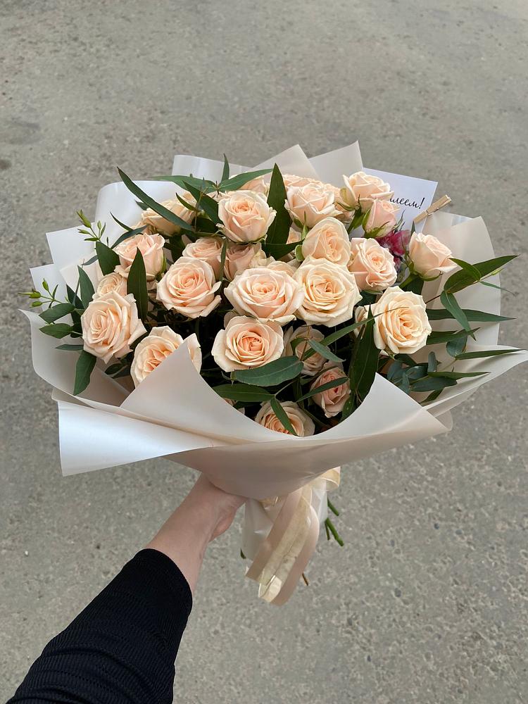 Кремовые розы Латте в Железнодорожный Подольского района Букет Кремовые розы Латте в Железнодорожный Подольского района