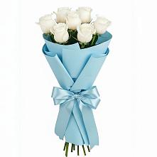 Букет 7 белых роз Проуд в Железнодорожный Подольского района