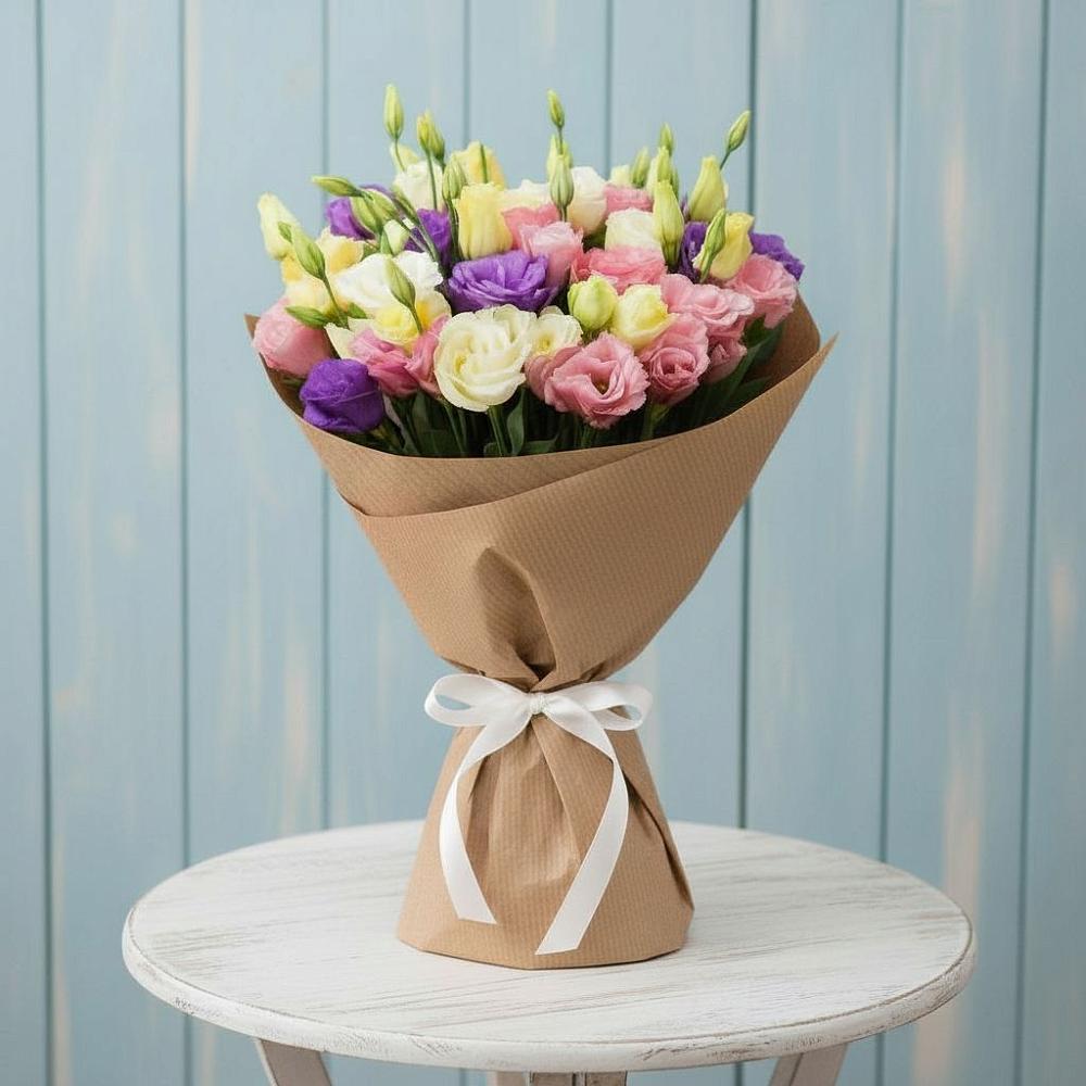 Букет Цветная эустома в Железнодорожный Подольского района Букет цветов из: Лизиантусы в Железнодорожный Подольского района