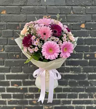 Букет цветов из:  Герберы и Хризантемы в Железнодорожный Подольского района