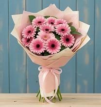 Букет пурпурно-розовый в Железнодорожный Подольского района Букет цветов из:  Герберы в Железнодорожный Подольского района